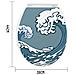 Trade Shop - Copriwater Universale In Plastica Super Resistente 44x36cm Decoro Onda Mare Surf - Foto miniatura 1