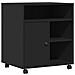 Supporto Per Stampante Con Ruote Nero 41x32x48 Cm - Foto miniatura 2