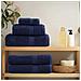 Asciugamani Premium SOLUND 4 pz Blu Navy 100x200cm 600gsm - Foto miniatura 3