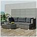 Set Divani Da Giardino 5 Pz Con Cuscini In Polyrattan Grigio - Foto miniatura 8