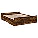 Giroletto Con Cassetti Rovere Fumo 150x200 Cm Legno Multistrato - Foto miniatura 3