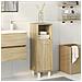 Mobile Da Bagno Rovere Sonoma 30,5x30x95cm In Truciolato - Foto miniatura 3