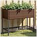 Fioriere Giardino Con Ripiani 2pz Marroni 90x40x75cm Polyrattan - Foto miniatura 1