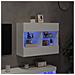 Mobile TV a Parete con Luci LED Bianco 78,5x30x60,5 cm - Foto miniatura 3