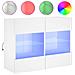 Mobile TV a Parete con Luci LED Bianco 78,5x30x60,5 cm - Foto miniatura 1