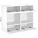 Mobile TV a Parete con Luci LED Bianco 78,5x30x60,5 cm - Foto miniatura 10