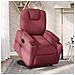 Poltrona Alzapersona Reclinabile Elettrica Rosso Vino Tessuto - Foto miniatura 1