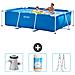 Piscina Fuori Terra - Rettangolo - 260x160x65 Cm - Blu - Include Accessori Coordinati Cb84 - Foto miniatura 1