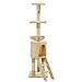 Albero Per Gatti Con Tiragraffi In Sisal 138 Cm Beige - Foto miniatura 3