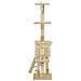 Albero Per Gatti Con Tiragraffi In Sisal 138 Cm Beige - Foto miniatura 4