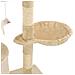 Albero Per Gatti Con Tiragraffi In Sisal 138 Cm Beige - Foto miniatura 6