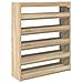 Scarpiera Rovere Sonoma 80x25x100 cm in Legno Multistrato - Foto miniatura 6