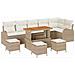 Set Divano Giardino 10 Pezzi con Cuscini Beige Polyrattan Acacia, Divano Giardino per 2 Persone con Cuscini Beige Polyrattan, Set da Pranzo Giardino 4 Pezzi con Cuscini Beige Polyrattan Acacia - Foto miniatura 1