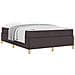 Letto a molle Marrone scuro e Bianco 140 x 190 cm Tessuto - Foto miniatura 3