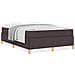 Letto a molle Marrone scuro e Bianco 140 x 190 cm Tessuto - Foto miniatura 4