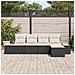 Set Divano da Giardino 5 pcs Nero e crema 184 x 62 x 85 cm - Foto miniatura 3