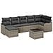 Set Divano da Giardino con cuscino 8 pcs Grigio Poly Rattan - Foto miniatura 1