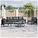 Set Divano da Giardino 5 pcs Antracite Acciaio - Foto miniatura 2