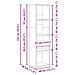 Libreria Rovere nero 40 x 30 x 152 cm Legno multistrato - Foto miniatura 8