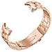 Cinturino In Metallo Compatibile Con Xiaomi Mi Band 8/9/10 - Bracciale A Tre Maglie In Acciaio Inossidabile Stile Ufficiale Pinkgold - Foto miniatura 2