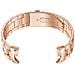 Cinturino In Metallo Compatibile Con Xiaomi Mi Band 8/9/10 - Bracciale A Tre Maglie In Acciaio Inossidabile Stile Ufficiale Pinkgold - Foto miniatura 3