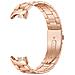 Cinturino In Metallo Compatibile Con Xiaomi Mi Band 8/9/10 - Bracciale A Tre Maglie In Acciaio Inossidabile Stile Ufficiale Pinkgold - Foto miniatura 1