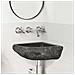 Lavabo ad angolo sospeso Grigio (30-37) x (30-37) x 12 cm - Foto miniatura 2