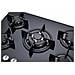 Piano Cottura Da Incasso A Gas 5 Fuochi 75 Cm Vetro Nero /Ghisa - Foto miniatura 3