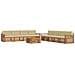 Set di divani da esterno con cuscino 9 pcs Naturale e Beige - Foto miniatura 1