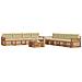 Set di divani da esterno con cuscino 9 pcs Naturale e Beige - Foto miniatura 3