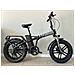 Bici E-bike Fat Bike Misura 20 Cambio 7v Batteria 48v 17,5ah Motore 250w 50nm Bicicletta Elettrica Pieghevole In Alluminio - Titanio Nero Opaco - Foto miniatura 1