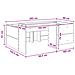 Letto alto per bambini con scrivania Nero 90 x 200 cm - Foto miniatura 9