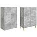 Set di armadi 2 pcs 66 x 34,5 x 90 cm Legno ingegnerizzato - Foto miniatura 3