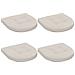Cuscini per Sedia in 4 Pezzi 4 pz 100% Poliestere Bianco - Foto miniatura 1