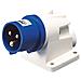 Spina Fissa Da Parete A 90° Protetta Hp Ip44 2p+t 16a 230v 50/60hz6h Cablaggio A Vite - Foto miniatura 1