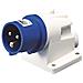 Spina Fissa Da Parete A 90° Protetta Hp Ip44 2p+t 16a 230v 50/60hz6h Cablaggio A Vite - Foto miniatura 3