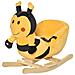 Cavallo a dondolo in legno ape per i bambini 60 x 33 x 45cm giallo e nero - Foto miniatura 1