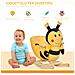 Cavallo a dondolo in legno ape per i bambini 60 x 33 x 45cm giallo e nero - Foto miniatura 3