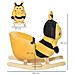 Cavallo a dondolo in legno ape per i bambini 60 x 33 x 45cm giallo e nero - Foto miniatura 4
