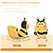 Cavallo a dondolo in legno ape per i bambini 60 x 33 x 45cm giallo e nero - Foto miniatura 5