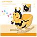 Cavallo a dondolo in legno ape per i bambini 60 x 33 x 45cm giallo e nero - Foto miniatura 6