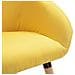 Sedie Da Pranzo 6 Pz Gialle In Tessuto - Foto miniatura 7