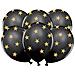 Partydeco - 6 Palloncini In Lattice Nero Con Stelle Dorate - Foto miniatura 1