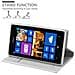 Custodia Compatibile Con Nokia Lumia 925 In Classy Argento - Coperchio Protettiva Con Chiusura Magnetica, Funzione Stand E Tasca Per Le Carte - Foto miniatura 7