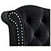 Letto Matrimoniale In Velluto Nero 180 X 200 Cm Ayette - Foto miniatura 3