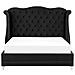 Letto Matrimoniale In Velluto Nero 180 X 200 Cm Ayette - Foto miniatura 12