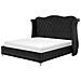 Letto Matrimoniale In Velluto Nero 180 X 200 Cm Ayette - Foto miniatura 8