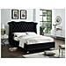 Letto Matrimoniale In Velluto Nero 180 X 200 Cm Ayette - Foto miniatura 5