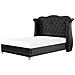Letto Matrimoniale In Velluto Nero 180 X 200 Cm Ayette - Foto miniatura 19