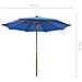 Ombrellone Con Palo In Legno 300x258 Cm Blu - Foto miniatura 6